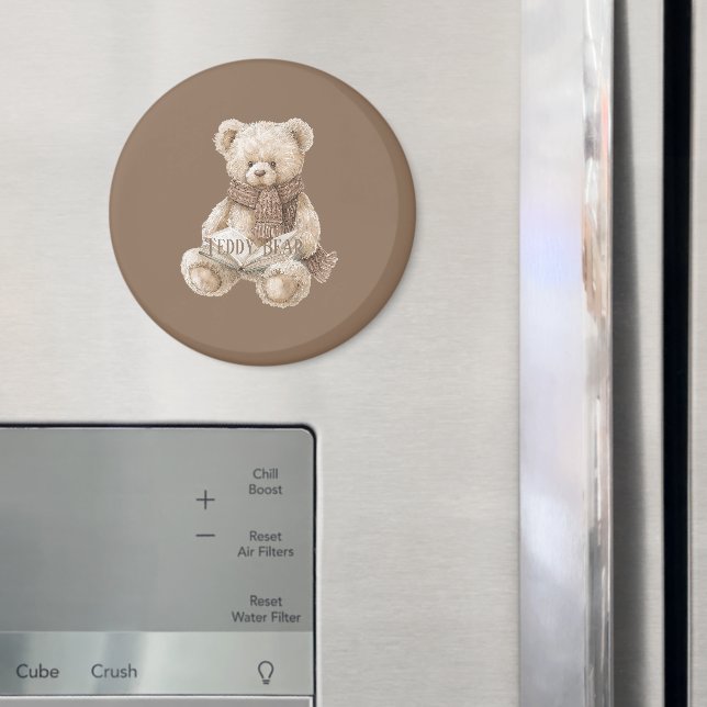 Imán Libro de oso de peluche marrón crema (In situ (nevera))