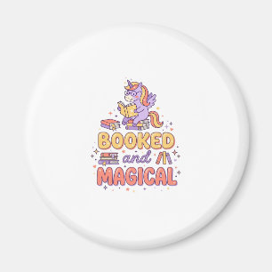 Imán Libro de Unicornio y Magia Imprimir Lista Fondo Bl