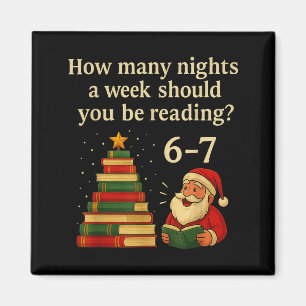 Imán Libro divertido de Navidad del árbol de lectura –