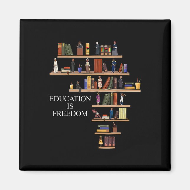 Imán Libro Educación Es Libertad Lector Mes de la Histo (Frente)