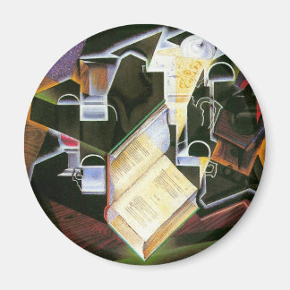 Imán Libro, pipa y gafas, Juan Gris, Cubismo vintage