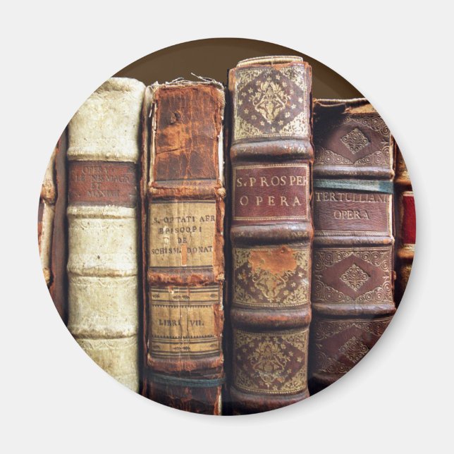 Imán Libros antiguos libros antiguos regalos de tomates (Frente)