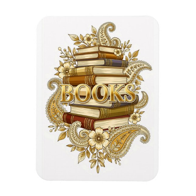 Imán Libros Arte de tinta Lectores Escritores Poetas Bi (Vertical)