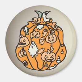 Imán Libros de calabaza retro y tratamientos de Hallowe