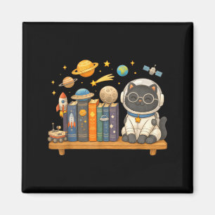 Imán Libros de gato kawaii astronauta espacio lindos