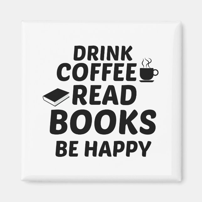 IMÁN LIBROS DE LECTURA DE CAFÉ DE BEBIDA SER FELIZ (Frente)