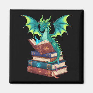 Imán Libros de lectura de dragón para amantes de la fan
