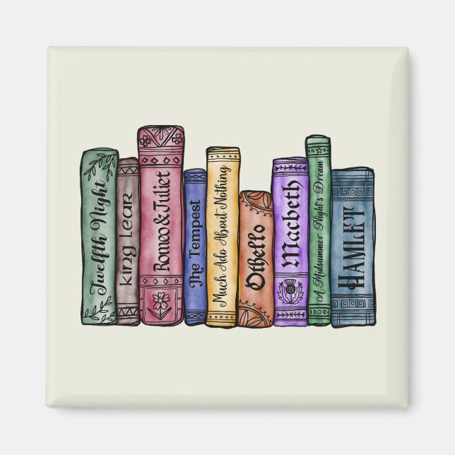 Imán Libros de Shakespeare No. 1 (Frente)