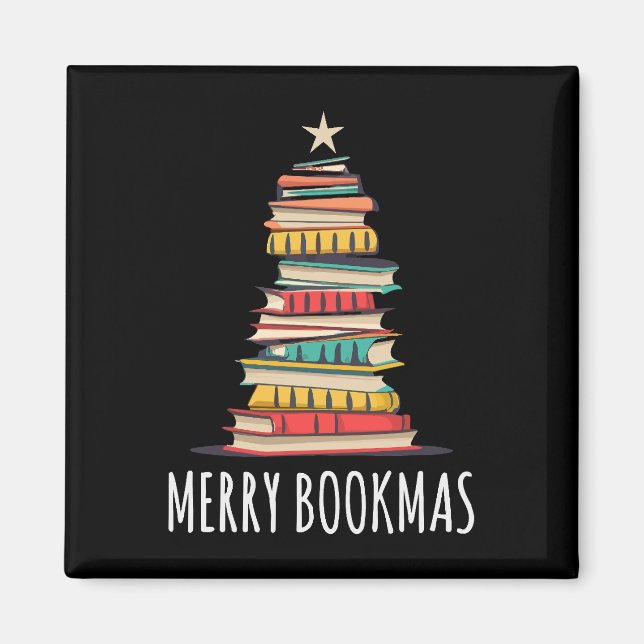 Imán Libros del Árbol de Navidad Merry Bookmas (Frente)