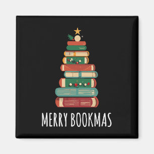 Imán Libros del Árbol de Navidad Merry Bookmas