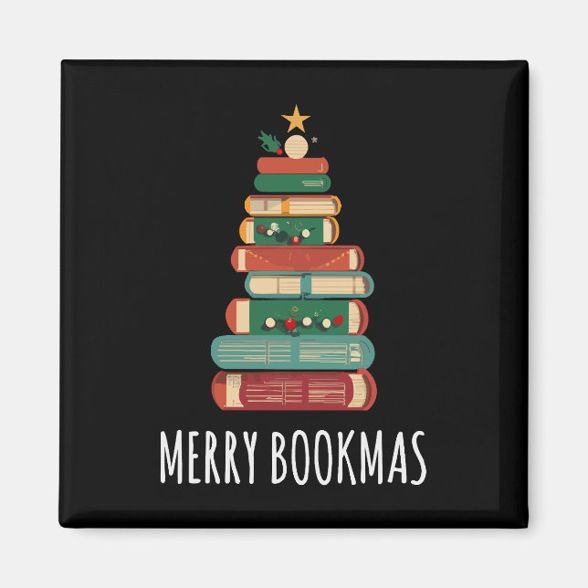Imán Libros del Árbol de Navidad Merry Bookmas (Frente)