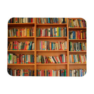Imán Libros en fondo de estantería