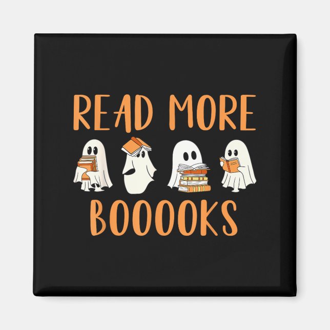 Imán Libros Fantasmas Lindos Leer Más Libros Profesor D (Frente)
