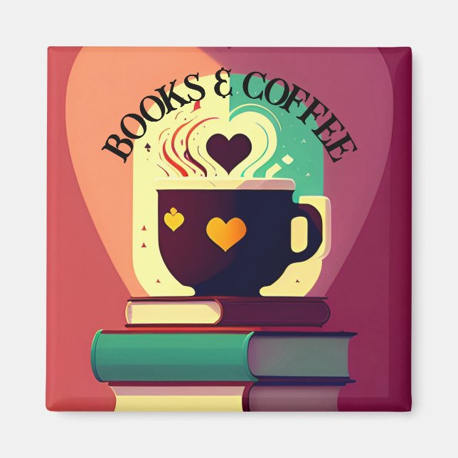 Imán Libros Y Café (Frente)