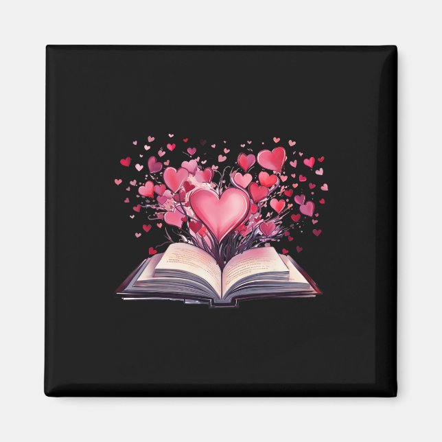 Imán Libros y Corazones Profesor Gusano de Libros Bibli (Frente)
