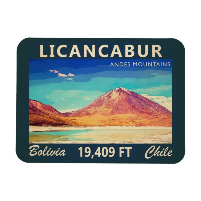 Imán Licancabur South America Vintage (Horizontal)