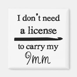 Imán Licencia Crochet Hook