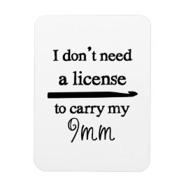 Imán Licencia Crochet Hook