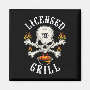 Imán Licencia Para Grill Bbq Gift Para Hombres Por El D