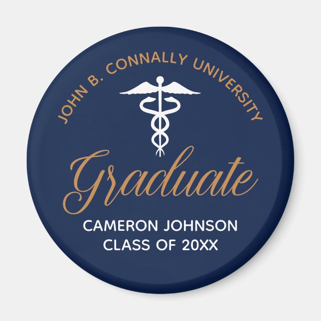 Imán Licenciatura en Medicina de Oro Azul de la Marina  (Frente)