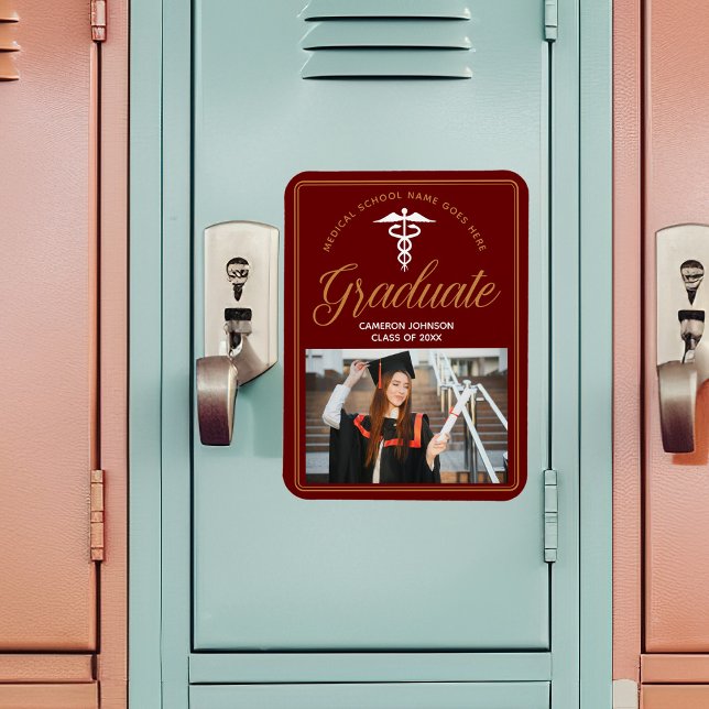 Imán Licenciatura en medicina Maroon Gold (Subido por el creador)