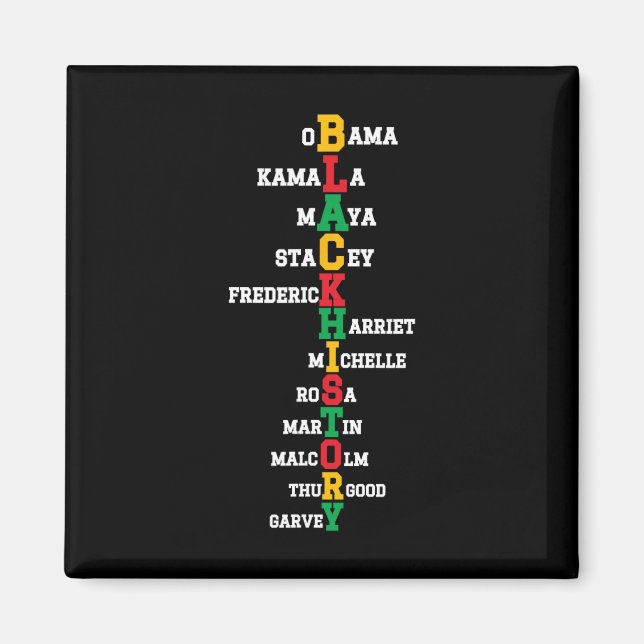 Imán Líderes del Mes de la Historia Negra Mes de la His (Frente)