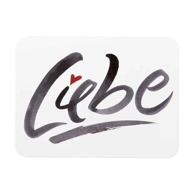Imán LIEBE Love Hertz Schoneschrift Lettering (Horizontal)