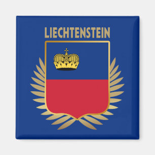 Imán Liechtenstein Flag Shield Magnet