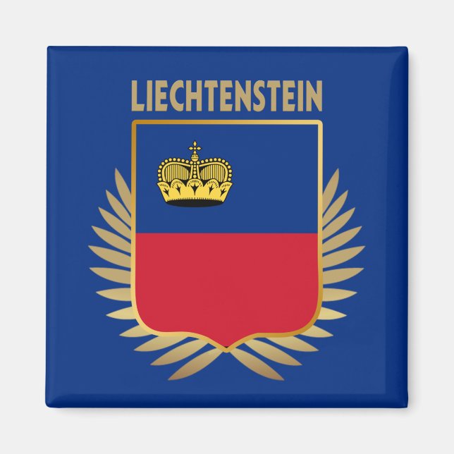 Imán Liechtenstein Flag Shield Magnet (Frente)