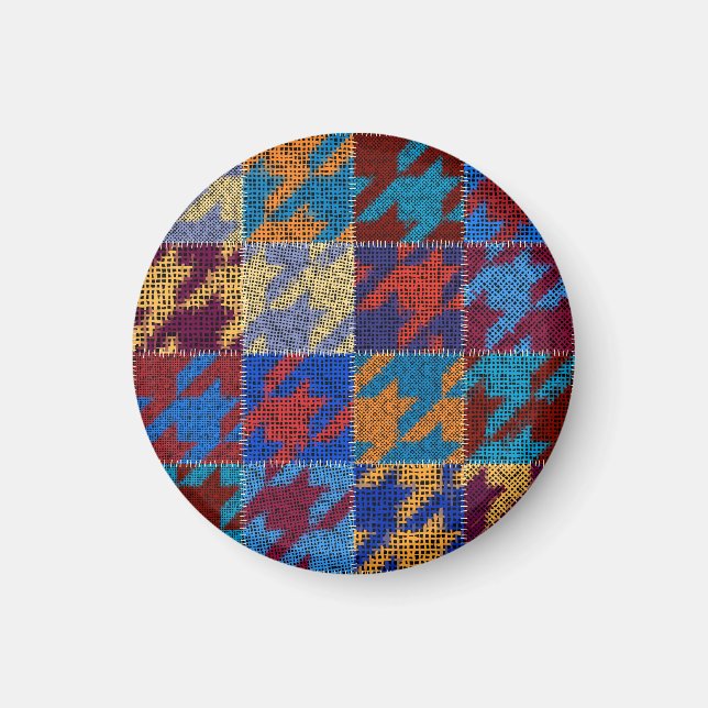 Imán Lienzo de trabajo en mosaico: patrón de imitación  (Frente)