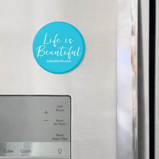Imán Life is Beautiful Turquoise Brand Blog (In situ (nevera))