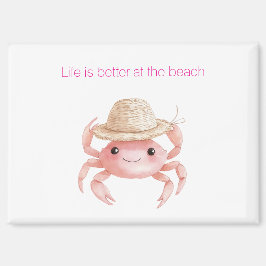 Imán Life is better at the beach crab