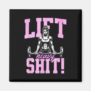Imán Lift Heavy 1 Gracioso Gym Workout Tee Power Hu