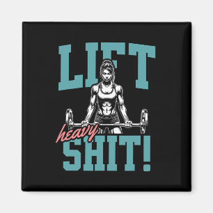 Imán Lift Heavy 2 Gracioso Gym Workout Tee Power Hu