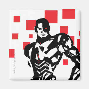 Imán Liga de la Justicia   Cyborg Digital Noir Pop Art