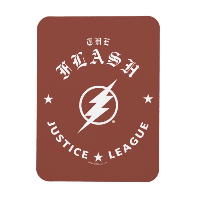 Imán Liga de la Justicia | Emblema Relámpago Flash Retr (Vertical)