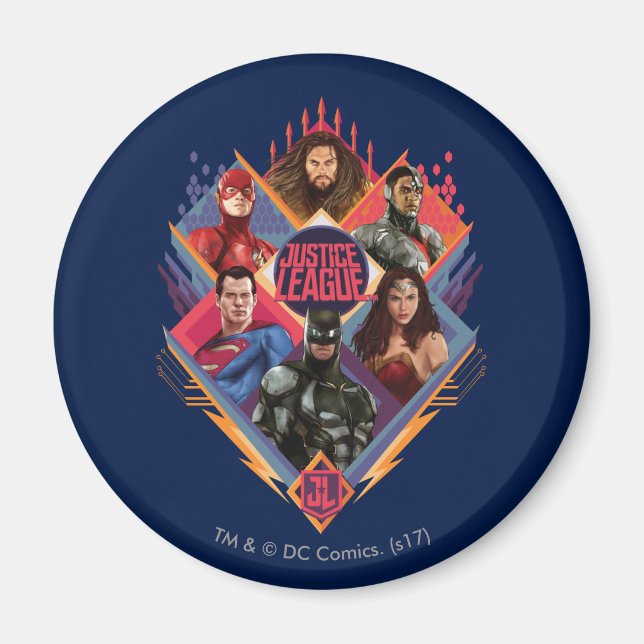 Imán Liga de la Justicia | Insignia del grupo Diamond H (Frente)