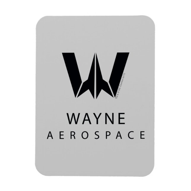 Imán Liga de la Justicia | Logo de Wayne Aerospace (Vertical)