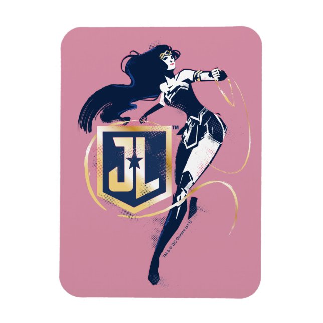 Imán Liga de la Justicia | Mujer Maravilla y arte pop d (Vertical)