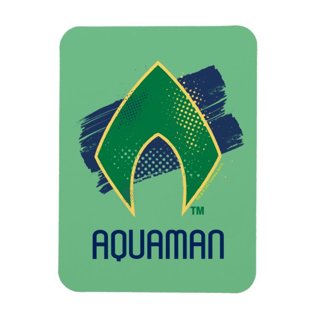 Imán Liga de la Justicia | Símbolo de brocha y alfónimo (Vertical)