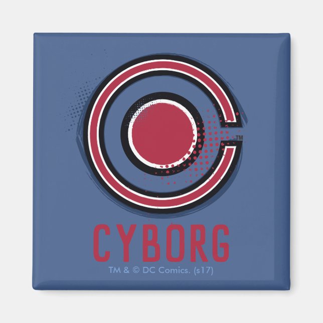 Imán Liga de la Justicia | Símbolo de ciborro de brocha (Frente)