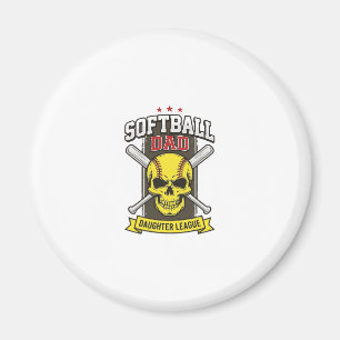 Imán Liga de softball padre hija Diseño vectorial vinta