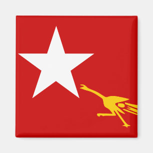 Imán Liga nacional para la democracia, bandera de