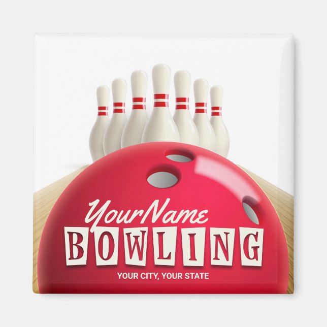 Imán Liga Retro de Bolas Personalizadas Lanes Lanes (Frente)