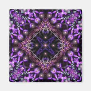 Imán ligero púrpura de la tapicería del fractal
