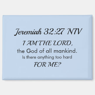 Imán Light Blue Inspirational Bible Verse Power of God