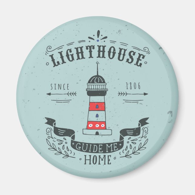 Imán Lighthouse Guide Me Home Poster (Frente)