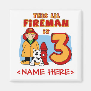 Imán Lil Fireman tercer cumpleaños