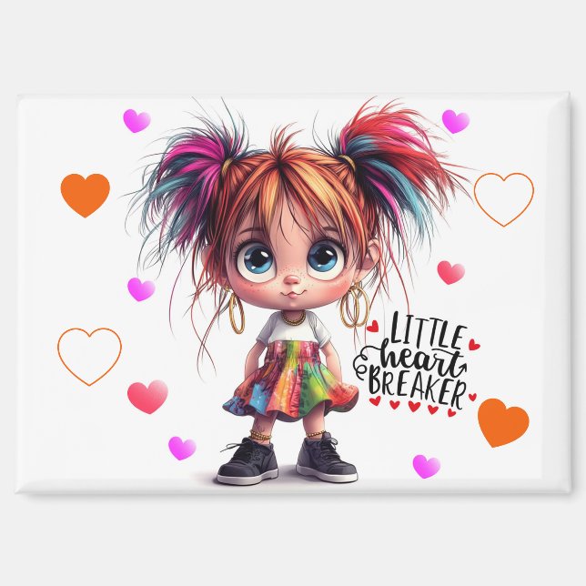 Imán Lil Quirky Chica Heartbreak Magnet (Anverso)