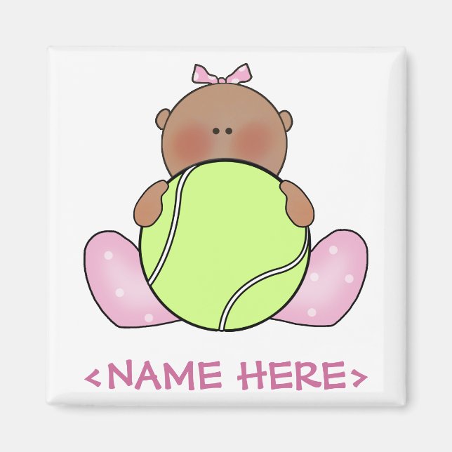 Imán Lil Tennis Baby Girl - Étnica (Frente)